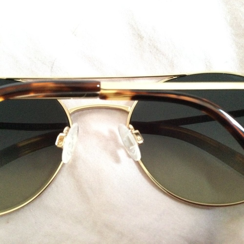Warby Parker Gold Tone Tortoiseshell Sunglasses Fisher Wide 2403 53 19 140 - Picture 7 of 10